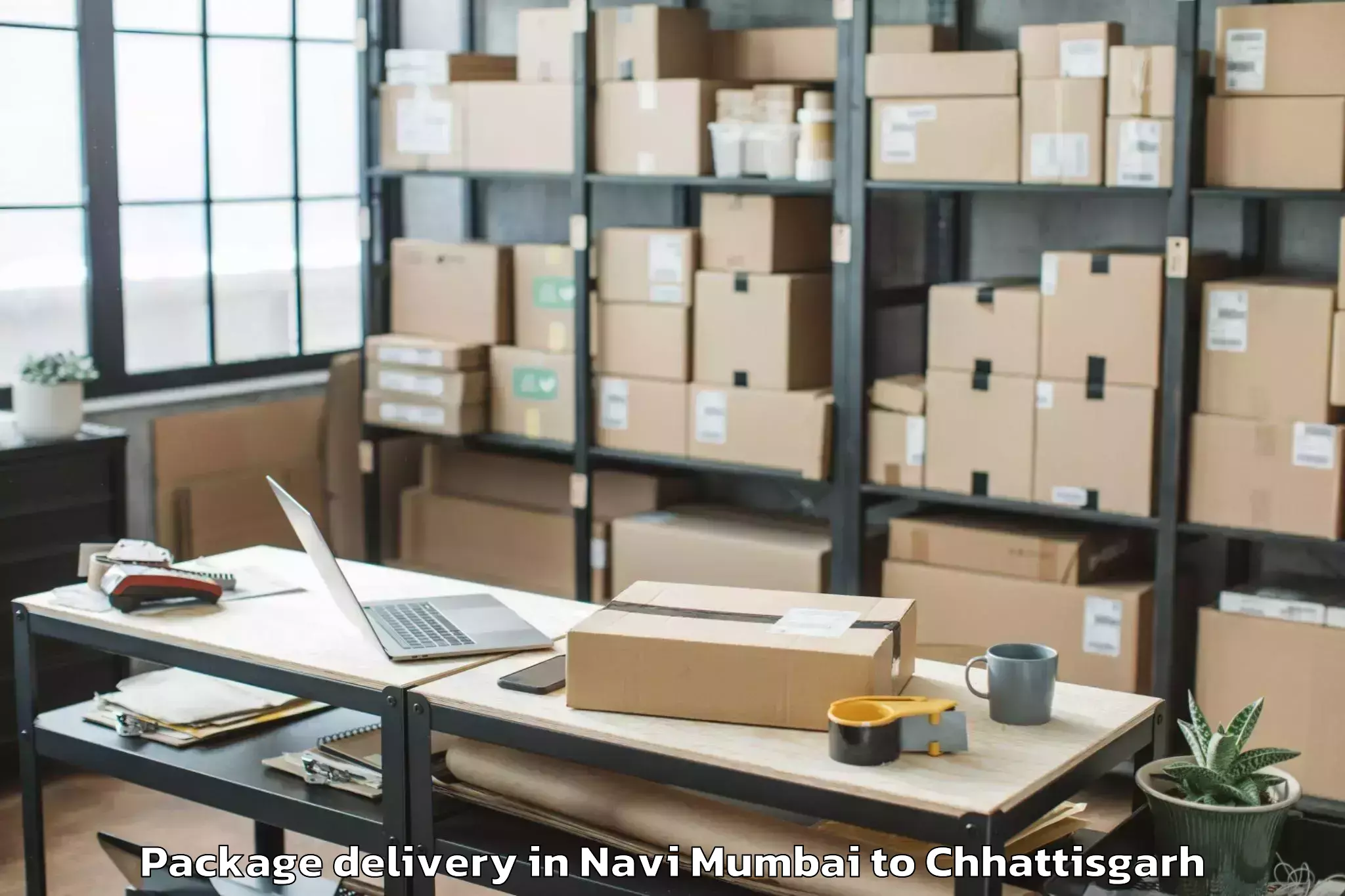 Book Your Navi Mumbai to Gharghoda Package Delivery Today